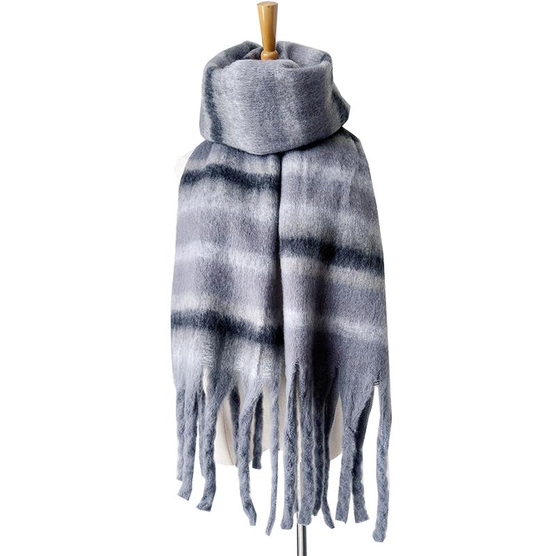 New Imitation Cashmere Women Winter Scarf Ladies Striped Tassel Scarve Pashmina Mujer Foulard Bufanda Echarpe Chales Wrap Shawl