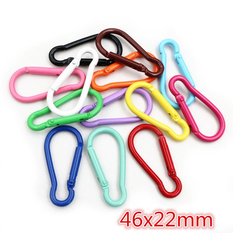 

5pcs Snap Clasp Hooks Buckle Keychain Backpack Carabiner Hooks Random Colors Mix DIY Jewelry Making Accessories Findings