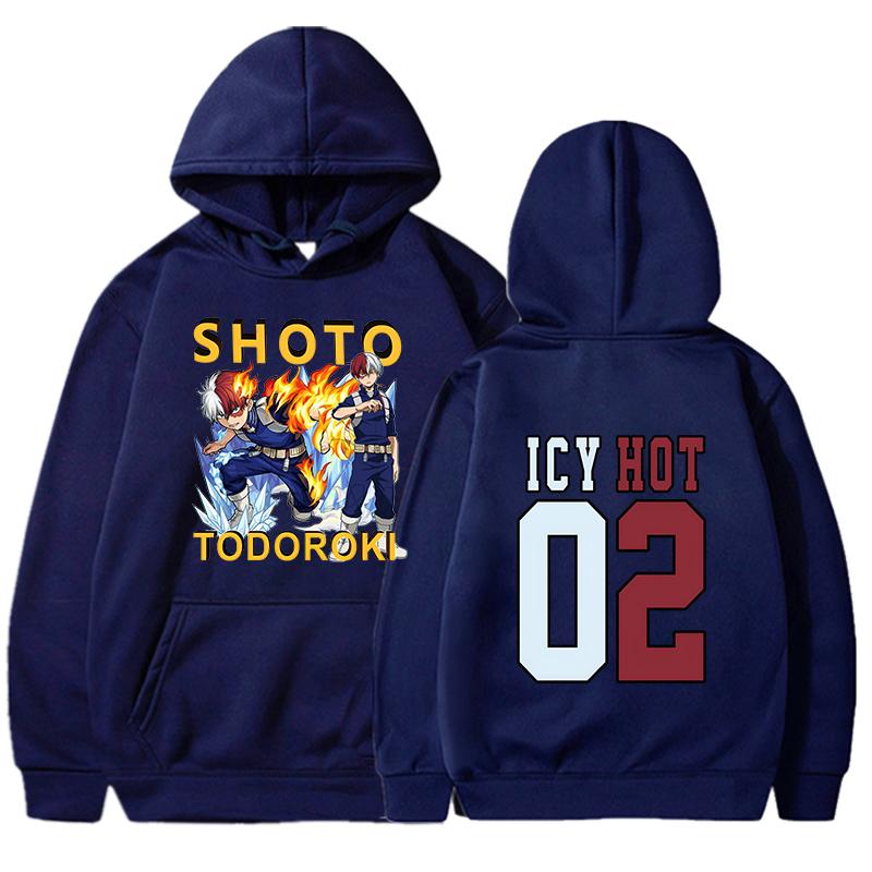 New Fashion Hoodies Anime Todoroki Shoto Printing Hoodie Autumn Fleece Harajuku Sweatshirts Women Men Long Sleeve Autumn Clothes