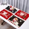 Durable Table Protector Mats Christmas Snowman Placemat, Festive Dining 11.8" X 17.7" Washable Decorations Fabric Place Mat, Heat Insulation