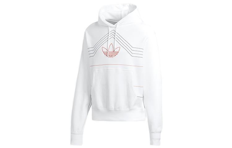 Adidas Originals Sweatshirts Men s White Hooded Moderate Regular DV3102 L