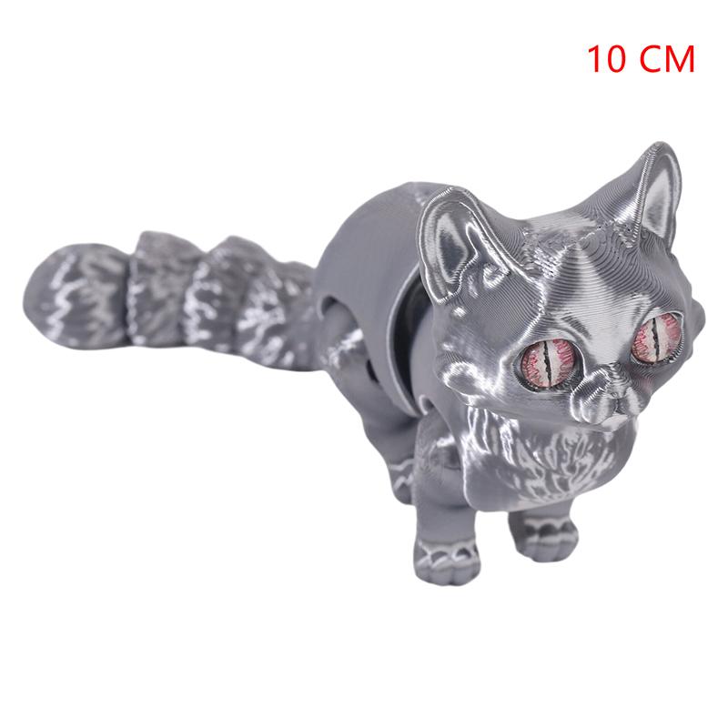 3D Printed Articulated Cute Cats Home Room Car Decorations Desktop Decorations Cartoon Simulated Cats Model Ornament Gifts