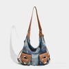 2025 New Wash Denim Bag Large Capacity Tote Bag Small Design Shoulder Bag
