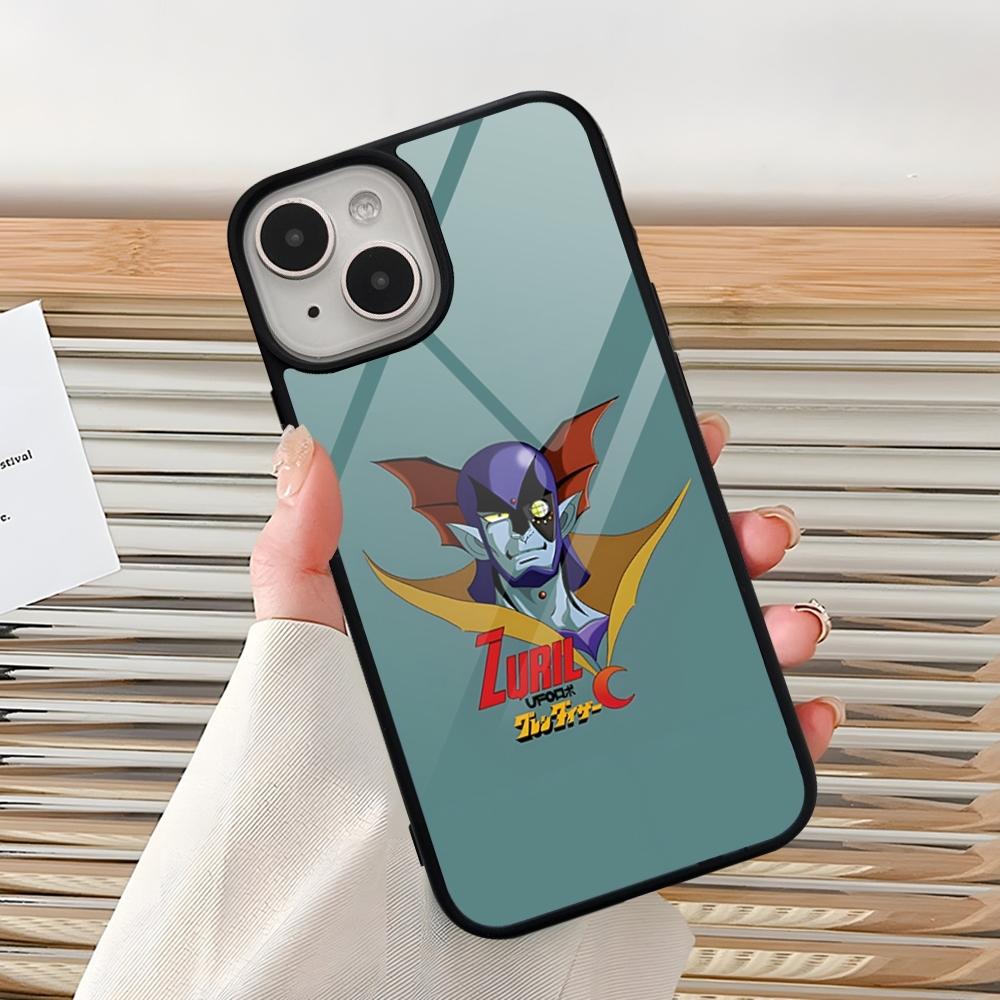 UFO ROBO GRENDIZER GOLDORAK Phone Case For Iphone 15 Pro Max 14 12 11 13 Mini 16 8 7 Plus X Xs XR PC+TPU Back Cover