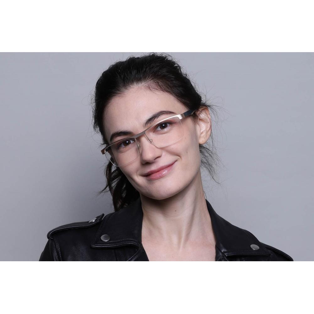 Semi Rimless Rectangle Gold Smartbuy Collection Tim 982e Fashion Unisex Eyeglasses