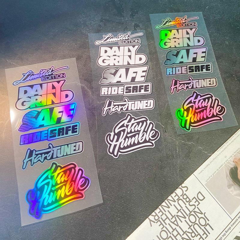 1Set JDM Motorcycle Stickers Waterproof for Motorbike Fuel Tank Front Windshield Helmet Box Racing Helmet Exterior Vinyl Decals