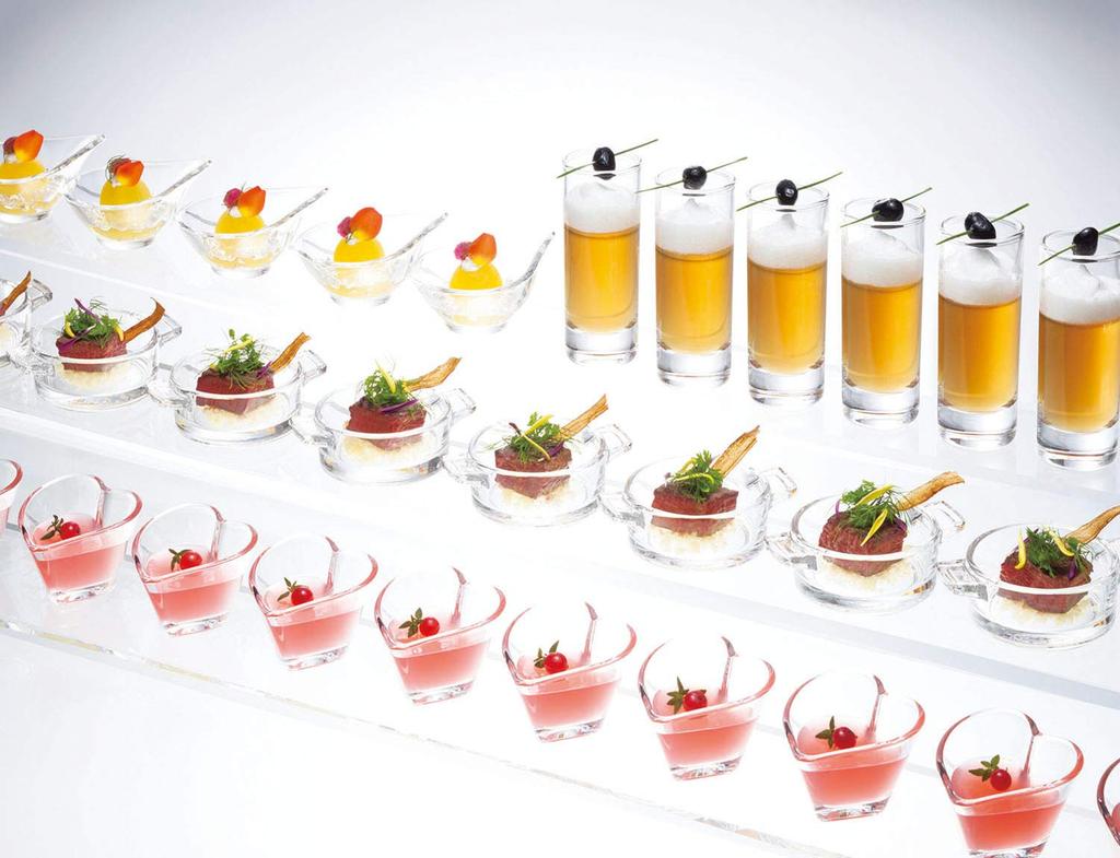 Toyo Sasaki Glass Flower Ornament Amuse-bouche Cups, Set of 6, Made In Japan, Dishwasher Safe, Glass Bowls, Dishes, Small Plates, P-20303