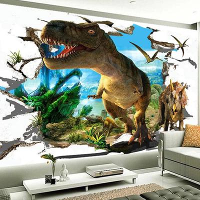 3d Wandbild Tapete Stereo Cartoon Dinosaurier Hintergrund Wandbild Kinderzimmer Wohnzimmer Wohnkultur