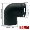 1/2/4/6X 60mm/2.36inch Diesel Parking Heater Air Vent Outlet L Shape Elbow Ducting Pipe Exhaust Connector Joiner Car Truck VAN