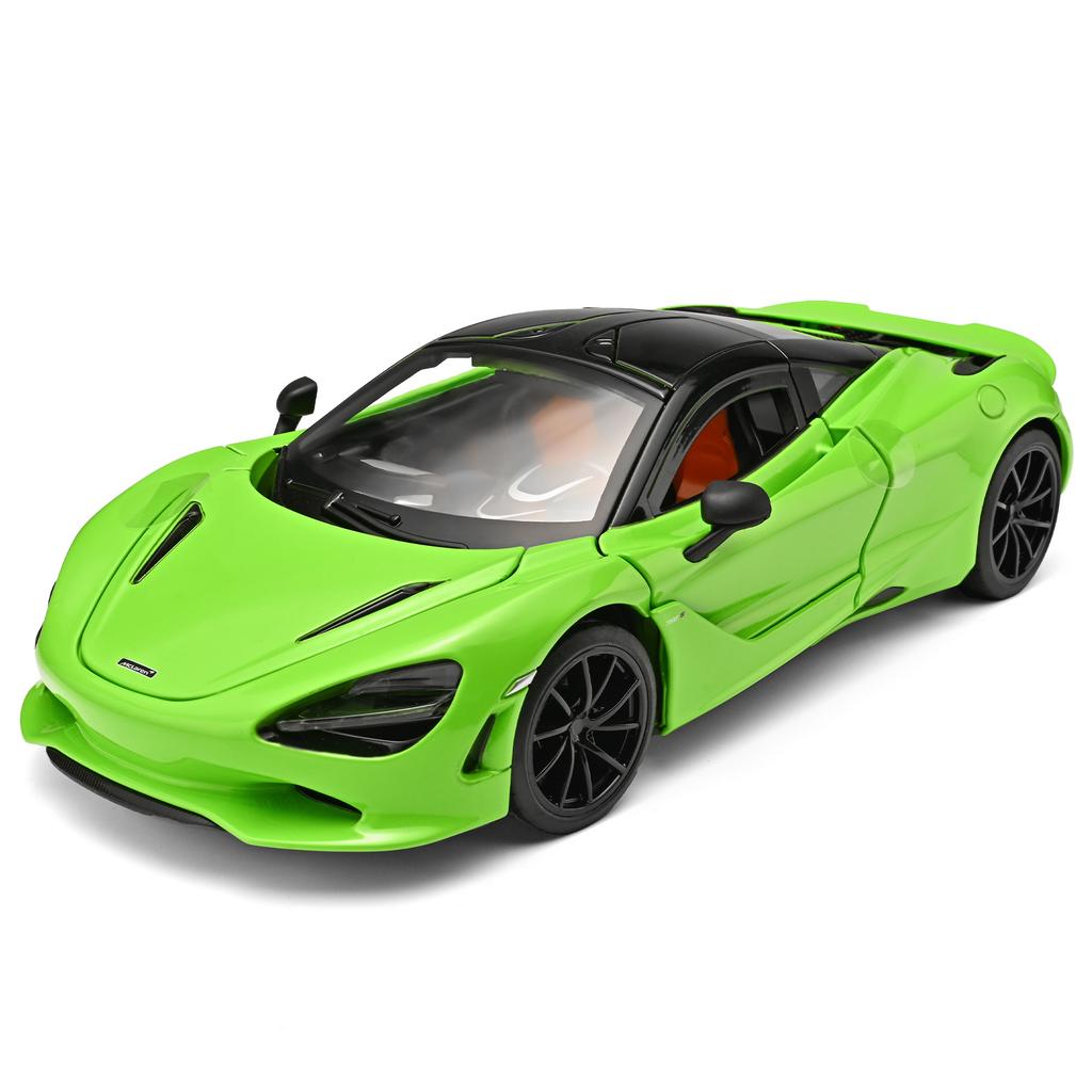 1:18 720S Supercar Alloy Car Model Sound and Light Pull Back Children's Toy Collectibles Birthday Gift
