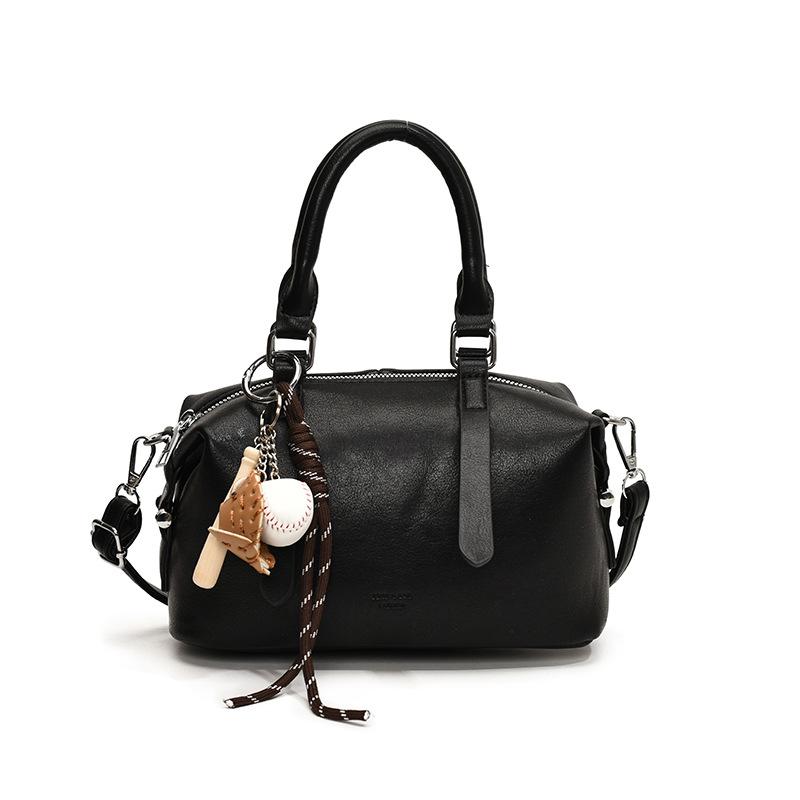 

Ретро-сумка высокой стоимости, женская сумка 2024 года, новая вместительная сумка, универсальная повседневная сумка-мессенджер Boston Without pendant чёрный