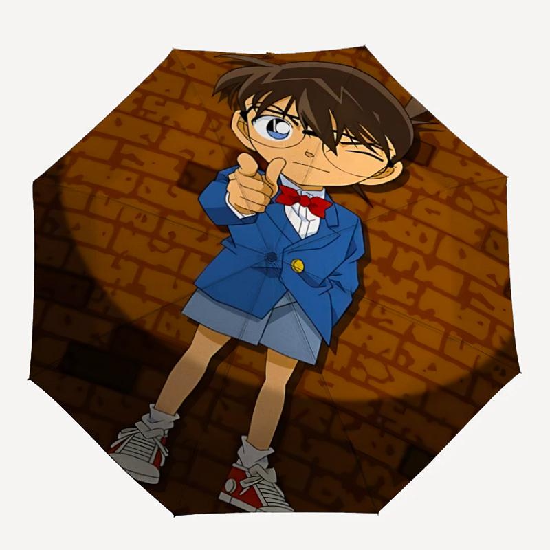 

1PC Detective Conan Automatic Folding Umbrella, Sturdy And Durable Automatic Folding Umbrella with 8 Ribs, a0911049