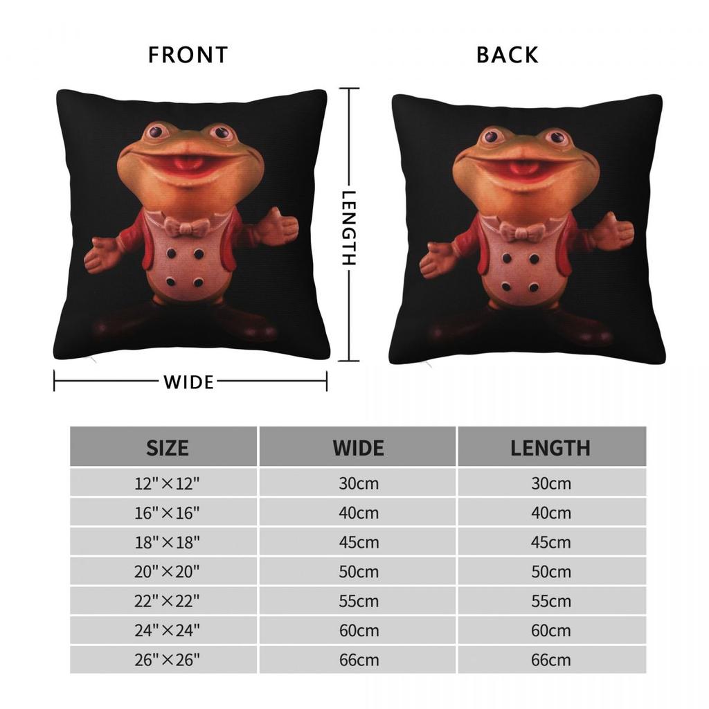 Smilin Eds Gang Froggy The Gremlin Square Pillowcase Polyester Linen Velvet Creative Zip Decorative Room Cushion Case