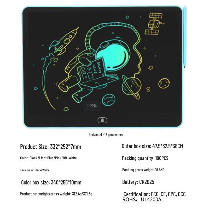 LCD Handwriting Tablet for Kids - Full Size Landscape 8/11/13/16 inches