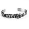 Nordic Viking Stainless Steel Rune Cuff Bracelet