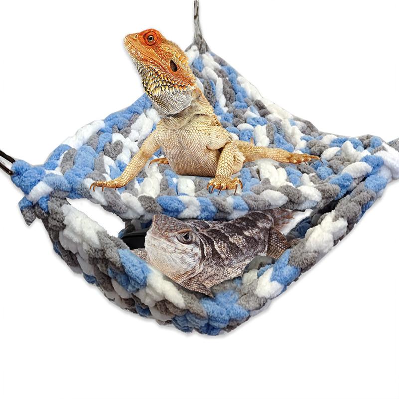 Ještěrka postel Papoušek Křeček Malé zvíře Měkká houpací síť Podložky pro plazy Postel na spaní pro malé mazlíčky Gecko Ještěrka Dragon Houpačka Závěsná postel