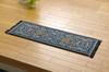 IKEHIKO Corporation "F Vivian" Entrance Mat, Made In Japan with Igusa Grass, Blue, Approx. 30 X 90 Cm (Urethane Backing)