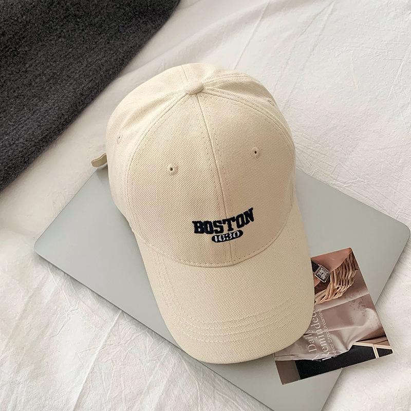 New Half Hard Top Showing The Face of The Small Duckball Cap for Women Korean Style Big Head and Red Baseball Cap Wide Brim Hat Trendy