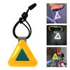 1Pcs Safety Warning Reflective Triangle Sign with Spring Hook Hanging Tag  Night Cycling Riding