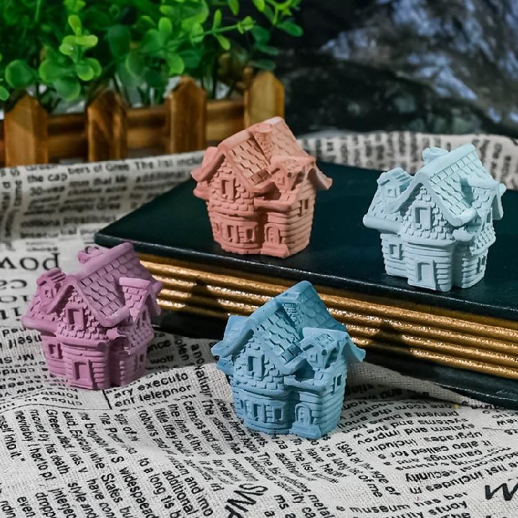 Flying House Silicone Molds Ornament 3D Small House Molds Home Decorations