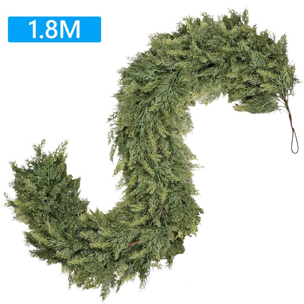 1Pcs Christmas Cedar Garland Soft and Thickness Artificial Pine Garlands Greenery Pine Garland for Xmas Holiday Seasonal Decor