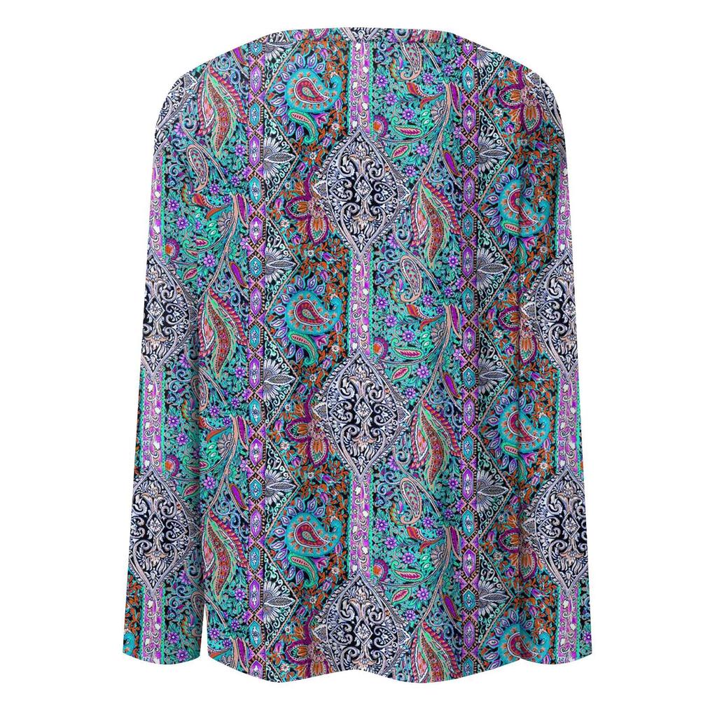Camicie a maniche lunghe da donna T-shirt grafiche con stampa carina camicette Casual taglie forti Top basic Pullover