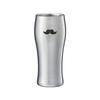 Doshisha Beer Tumbler, Beard Design, 420ml, Dishwasher Safe, Keeps Hot or Cold, Vacuum Insulated, Silver
