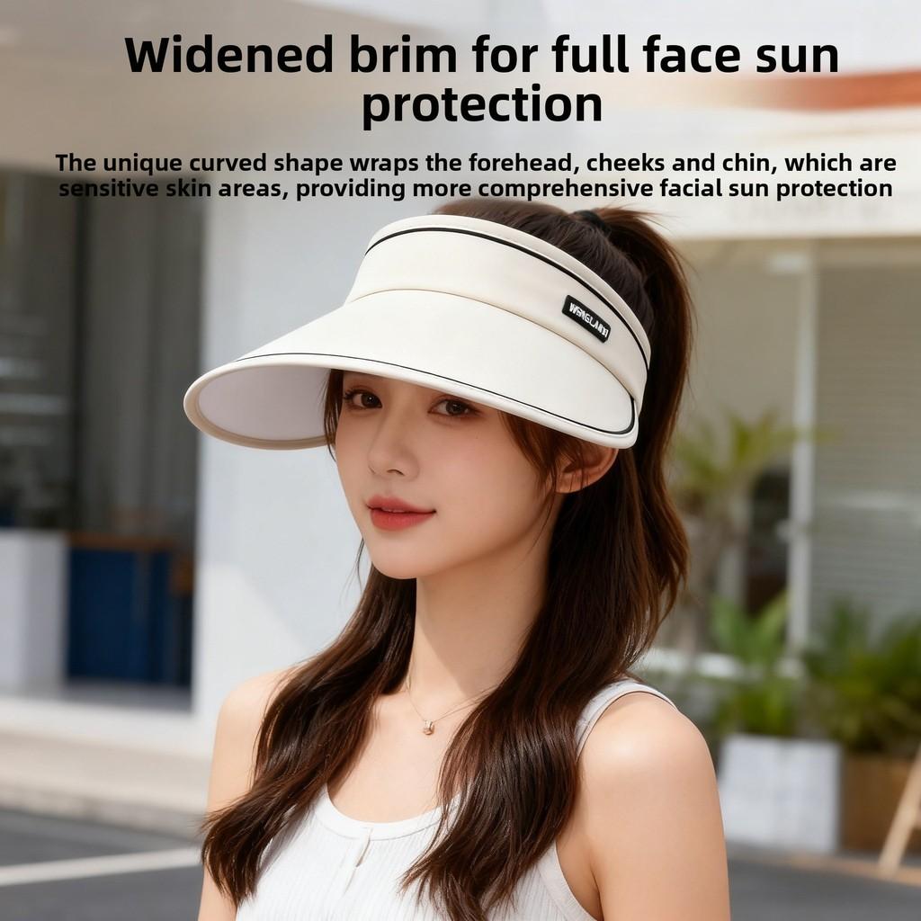 Sun Protection Wide Brim Cap With Adjustable Fit For Outdoor Beach And Cycling