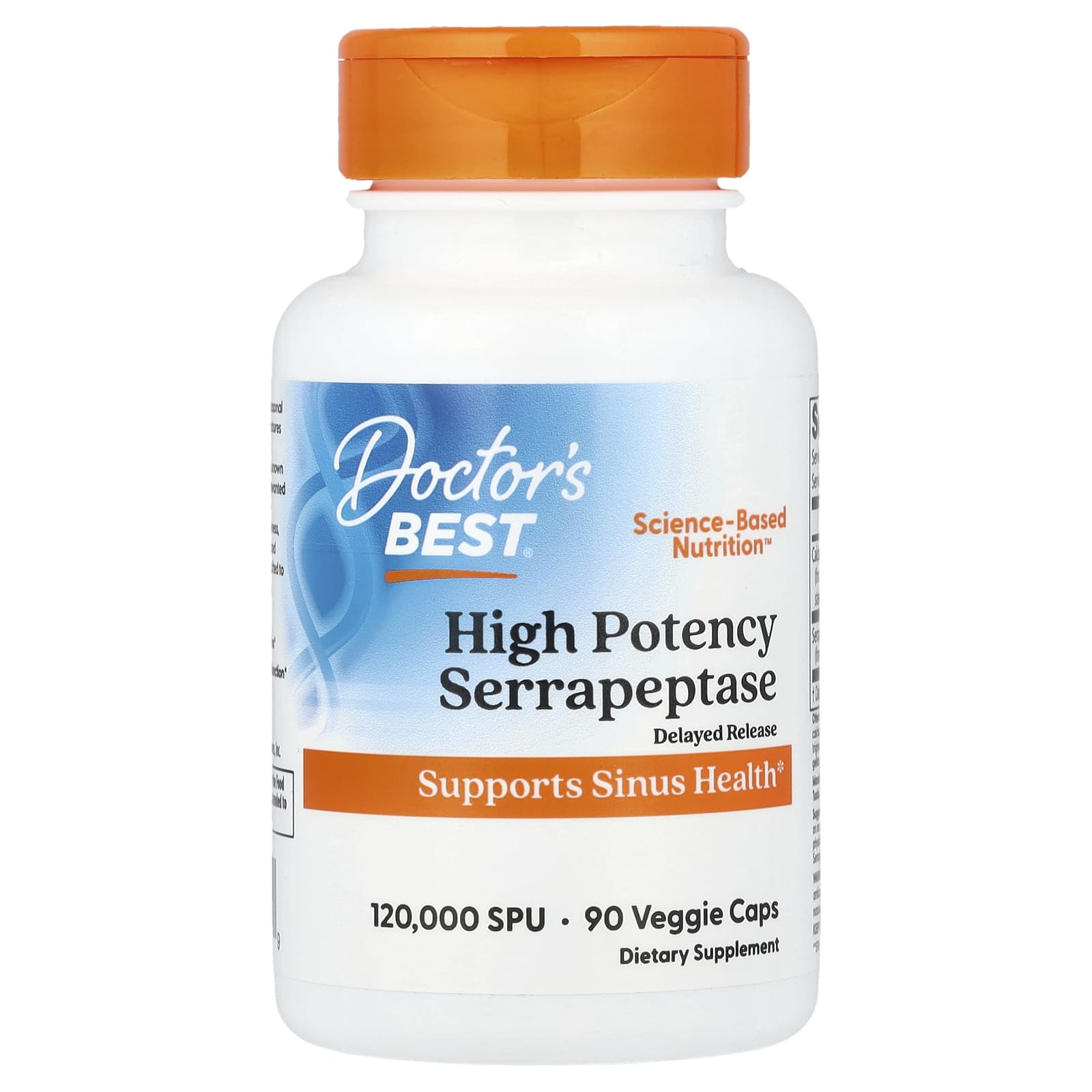 

Doctor S Best, High Potency Serrapeptase, Veggie Capsules 90