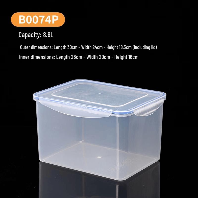 

Transparent 4-Lock Refrigerator Food Storage Box