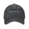 Cappellini da Baseball Vintage Serie TV Friends F.R.I.E.N.D.S per Unisex Donne Headwear in Denim Usurato per Allenamenti all'Aperto Cappelli Regalo Cappellino