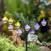 9 colorful fan-shaped garden bonsai plugins, fake flower plugins, crystal clear water droplets, carefully prepared gifts