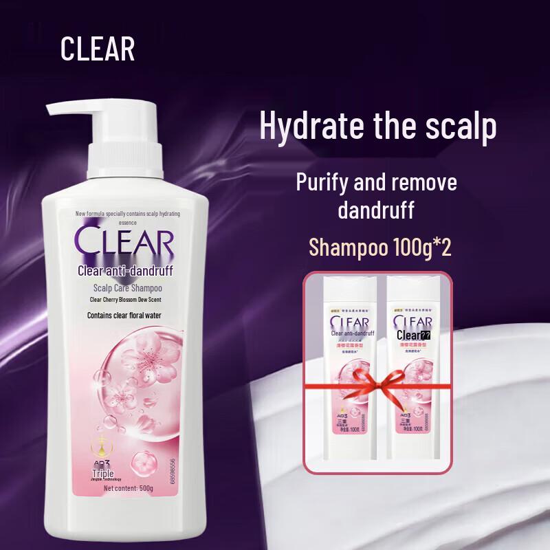 Clear Scalp & Hair Anti-Dandruff Shampoo, Cherry Blossom Scent