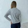 Women Summer Stripe Long Sleeve Tshirt O Neck Casual Top