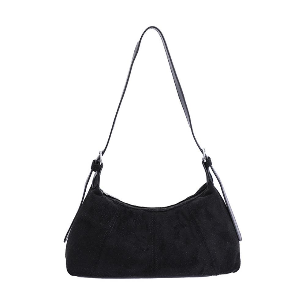 Large Capacity Slouchy Hobo Bags Shoulder Bag Solid Color Tote Bag Suede Pillow Handbag  Summer