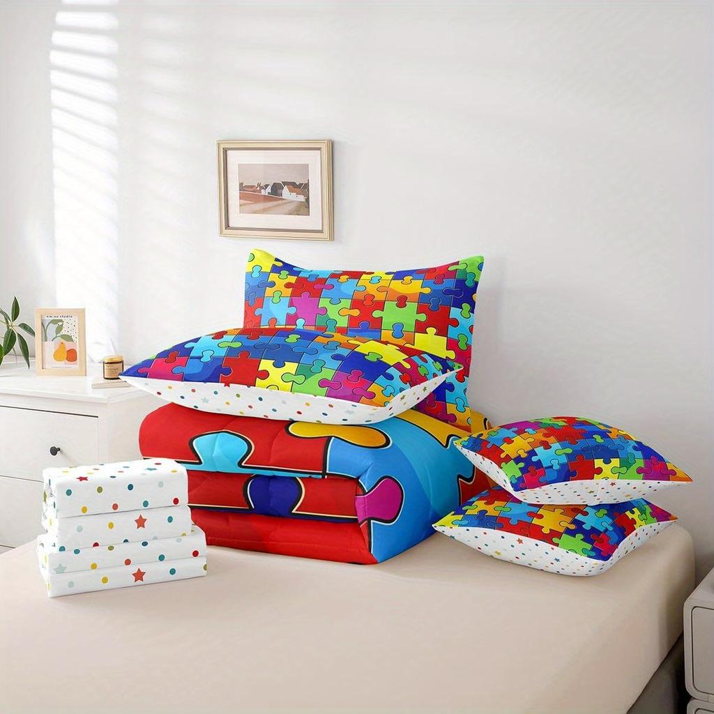 Puzzle Bedding Set 3D Printing Sea 2-3 Piece Set (No Core) Suitable For Bedroom Duvet Cover Set Gift Home Decor Fashion Textile