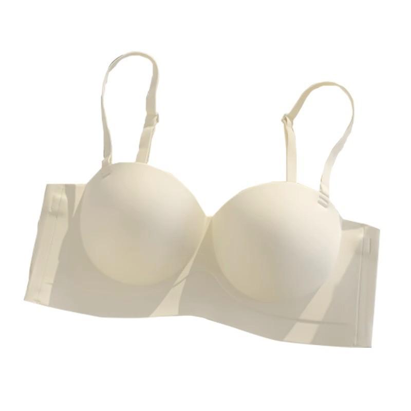Women's Seamless Push-Up Strapless Bra with Side Support for Small Busts