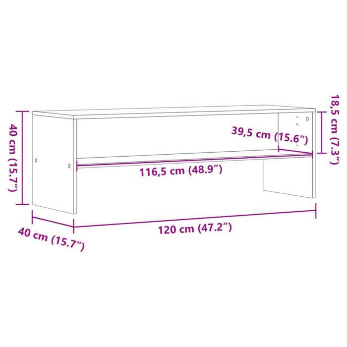 VidaXL Meuble TV chêne marron 120x40x40 cm bois d'ingénierie, support TV, buffet TV, meuble multimédia, banc TV, armoire 835566