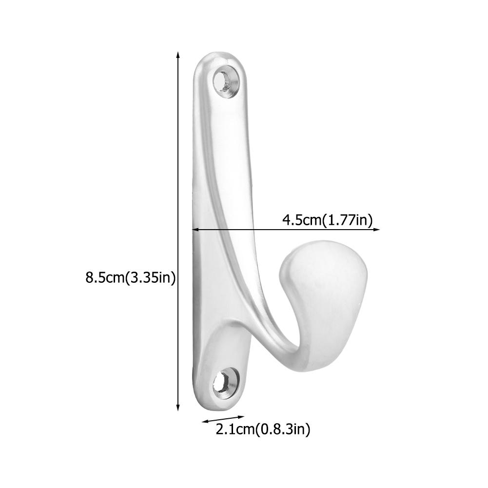 Modern Wall Mounted Coat Hook Bathroom Cloakroom Closet Clothes Rack Holder Hooks(Matte Black)