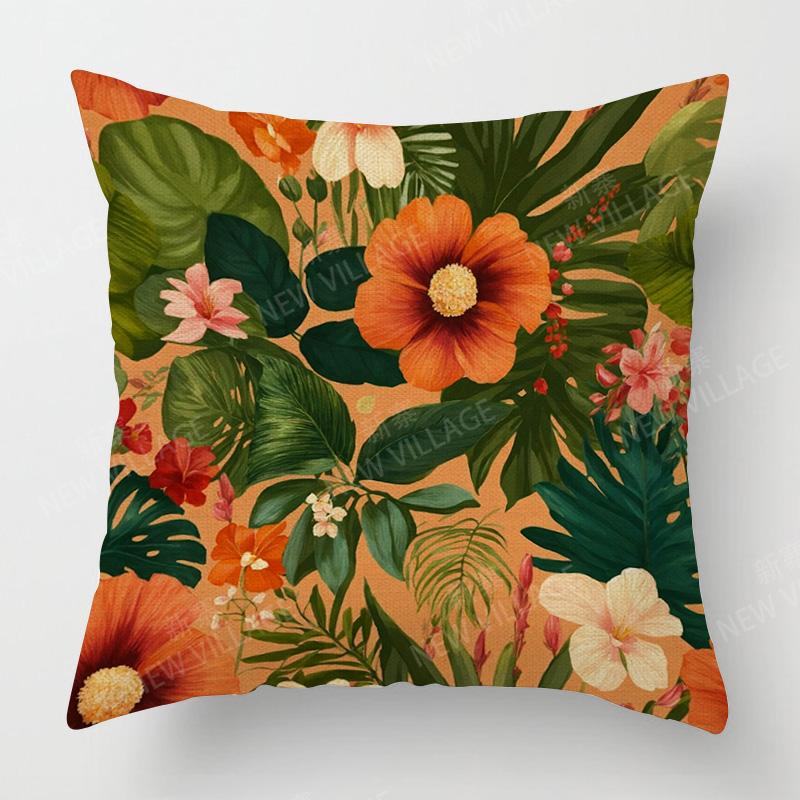 Tropical plant pattern cushion set bedroom cafe decor ins style living room sofa pillow set Throw pillowcase 40x40cm 45x45cm