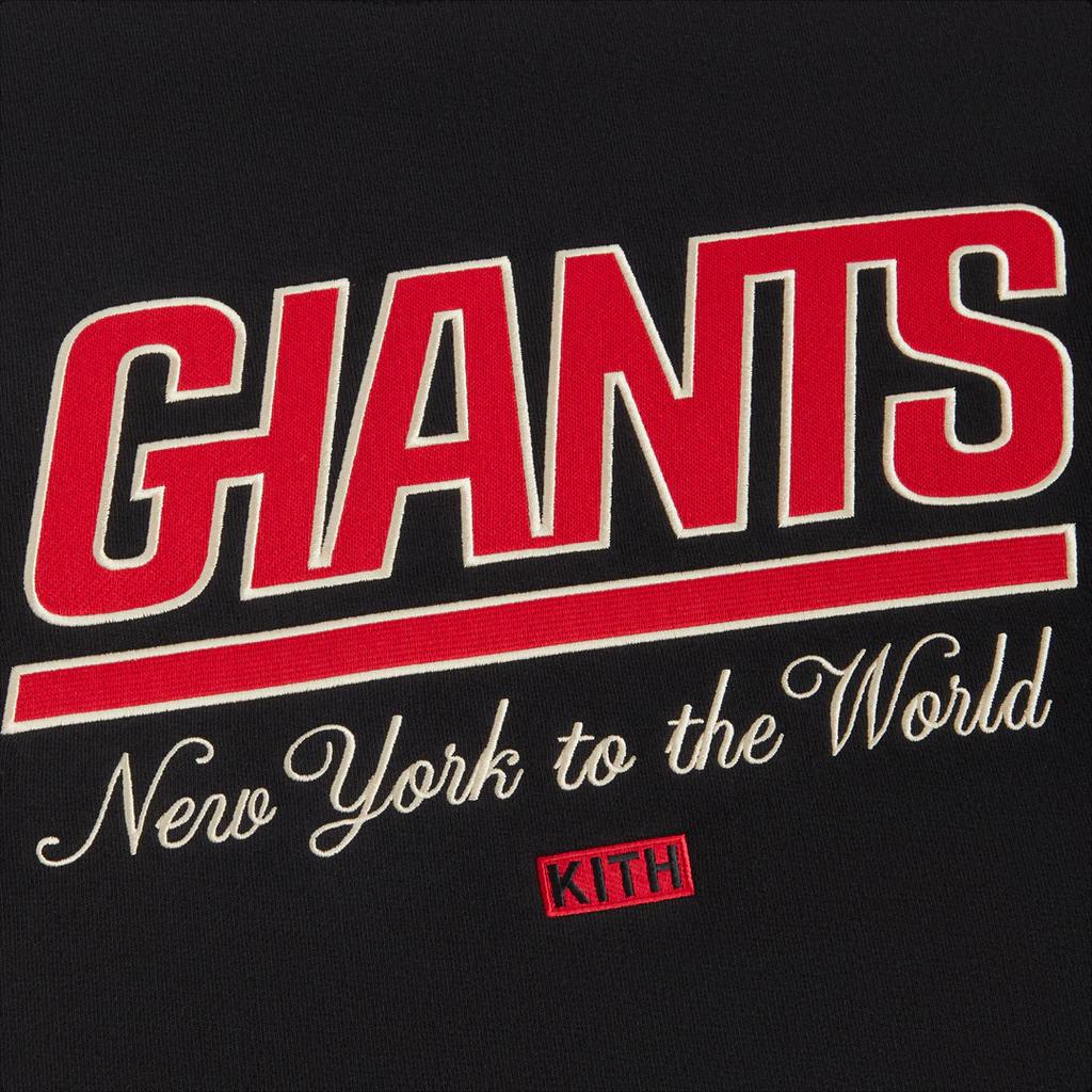 Kith For The NFL: Giants Nelson Vintage Crewneck Black Unisex Tops KHM031622-001