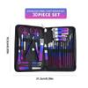 6-18pcs Set Professional Stainless Steel Manicure & Pedicure Kit Precision Nail Care with Travel Case with Nail Clipper Scissor