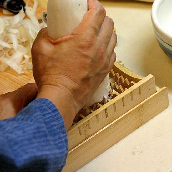 in Renewed with a carbonized finish for safe insect and mold Comes with a special bamboo plate to securely hold the radish Packed with dietary fiber