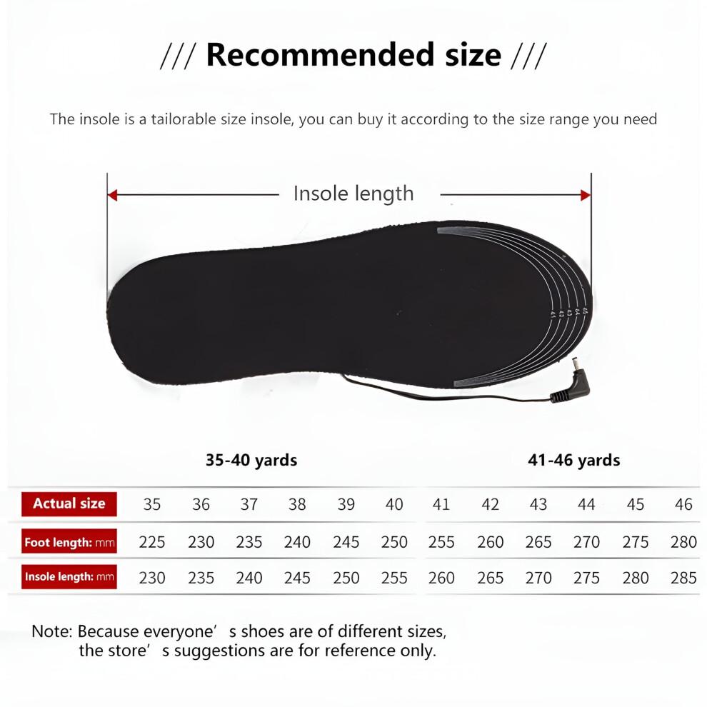 Heated Insole, USB Rechargeable Thermal Insoles Foot Warmer for Outdoor Hunting Fishing Hiking Camping Unisex