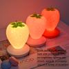 USB Rechargeable Strawberry Night Light Touch Controlled LED Bedside Lamp with Adjustable Brightness Multi Color Ambient Lighting Modern Plastic Fruit