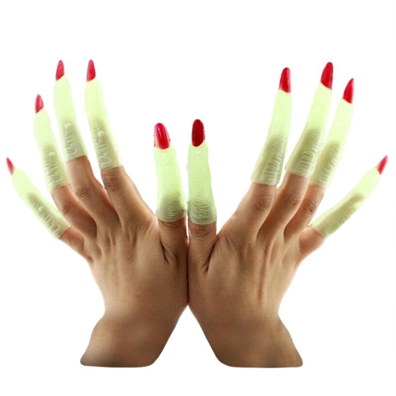 Halloween Nails Prop Witch Nails Set False Witch Nails Witch Finger Nails Props