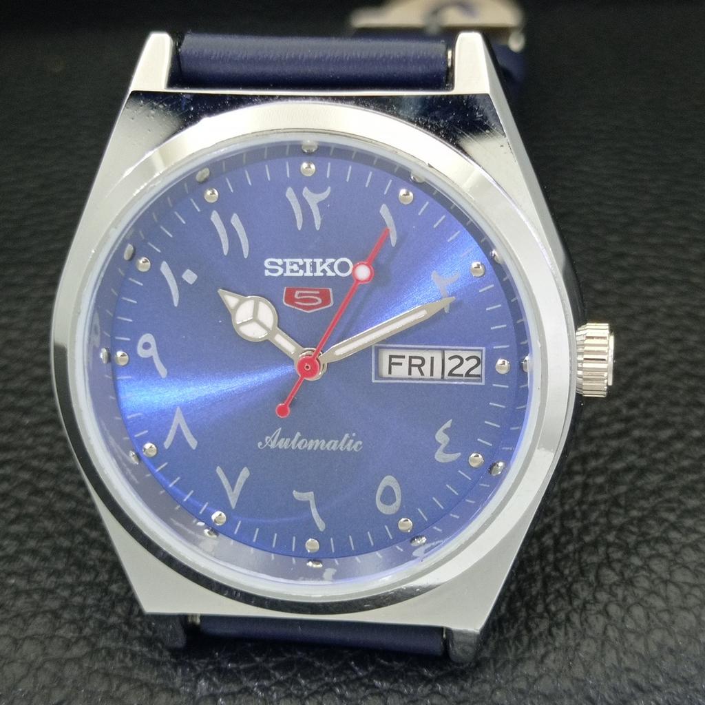 REFURBISHED SEIKO 5 AUTOMATIC 6309A VINTAGE JAPAN MENS BLUE DIAL WATCH a441315-5 Sk-a441315