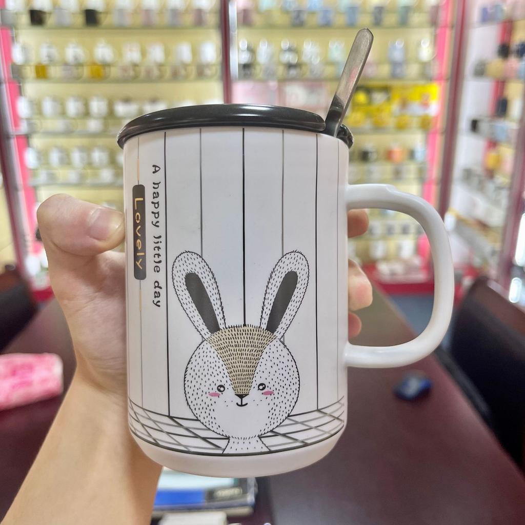Creative Nordic Style Animal Mug for Girls and Couples Ceramic Office Water Cup High Looking Coffee Cup Milk Cup