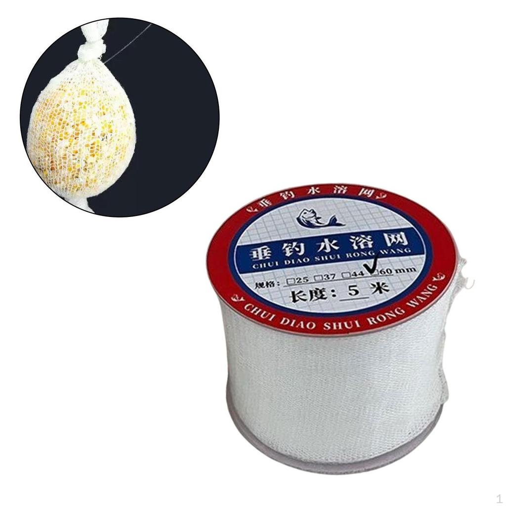 Portable PVA Fishing Mesh Lure Wrap Bag for Solid Bait, Slowly Dissolving 5m Long Net