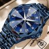 Reloj de Lujo para Hombre Moda Top Original Impermeable Luminoso Fecha Semana Pulsera Acero Inoxidable Relojes de Cuarzo